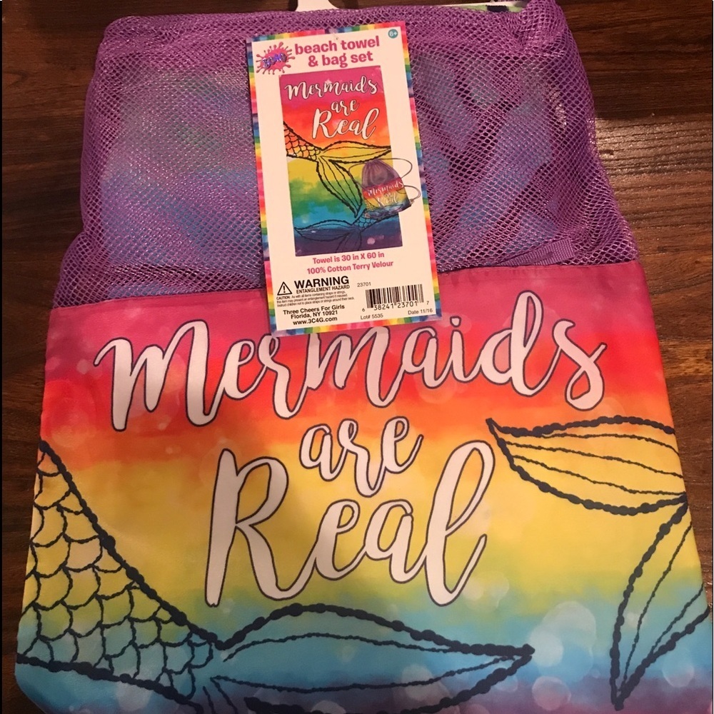 🌸3C4G Beach Towel & Drawstring Bag Set - Picture 2 of 6